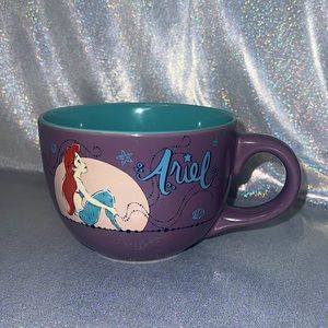 Disney Ariel mug large cup size drinkware sipper purple blue mermaid movie